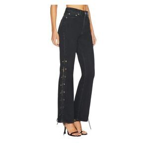 superdown Black Straight Leg Jeans